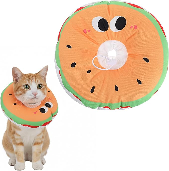 Cat Cone Collar Adjustable Soft Cat Cone to Stop Licking Scratching Comfy Elizabethan Collars Cute Lightweight Comfortable Donut Collar for Small Dogs Cats Kitten After Surgery