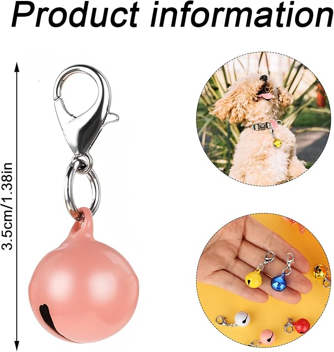 Cat Dog Collar Bells 10 Pcs Dog Collar Bells For Small Dogs Cat And Dog Round Bells For Collar With Crisp Sound Multicolor Cat Dog Collar Charm Pet Pendant Accessories For Christmas Decoration
