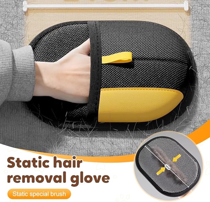 Pet Hair Removal Glove for Cats & Dogs, Upgraded Thickened Double Sided Grooming Glove, Powerful Cat Grooming Gloves, Reusable Hair Remover Glove for Couch, Furniture, Carpet, Curtain (2pcs)