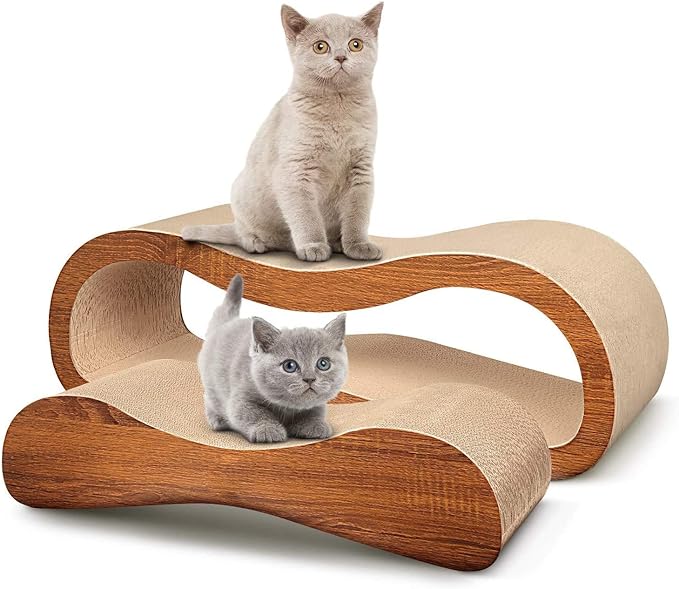 Simple Delxue Cat Scratcher,2 in 1 Cat Scratching Board,Cat Cardboard,Scratch Lounger,Large,27.56 x9.45 x8.86 inch