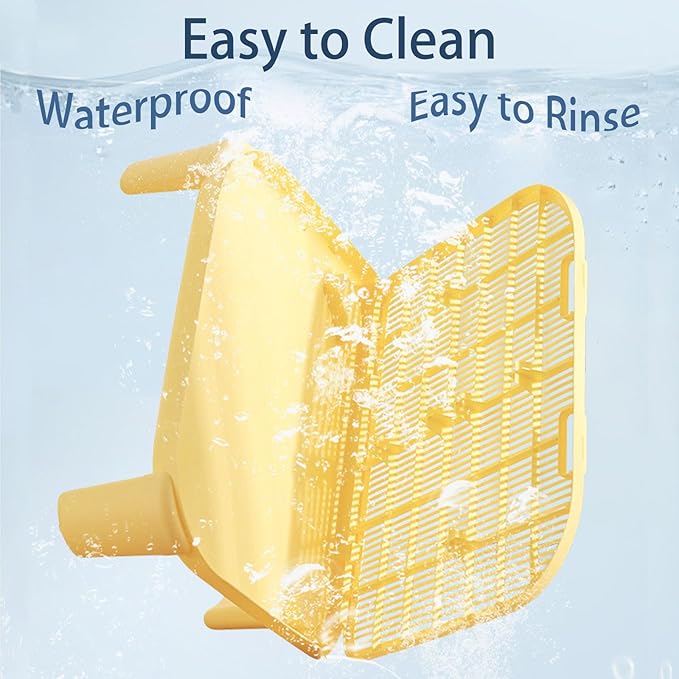 Cat Litter Mat Litter Trapping Mat,19.69"X15.95"X3.54" Litter Box Mat,Waterproof Cat Mats for Litter Large,Easy Clean,Non-Slip Litter Mat for Cat,Urine-Proof Kitty Litter Catcher Mat,Washable (Cream)