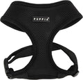 Puppia Soft Dog Harness No Choke Over-The-Head Triple Layered Breathable Mesh Adjustable Chest Belt and Quick-Release Buckle, Black, Small