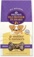 Wellness Old Mother Hubbard P-Nuttier 'N Nanners Dog Biscuits, Natural, Training Treats, Peanut Butter & Banana Flavor, Mini Size, (1 Pound Bag)