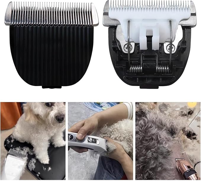 Homesweet Replacement Blade for Dog Clippers Compatible for oneisall Low Noise Cat Pet Cordless Electric Hair Clippers Replacement Head (2 Packs)
