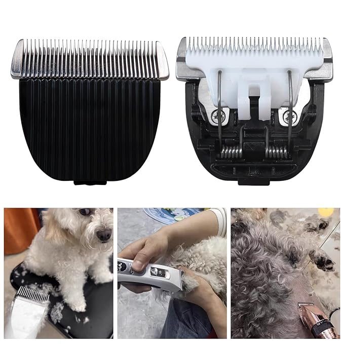 XSPANDER Updated 2pcs Pet Clippers Replacement Blades Fit for oneisall Low Noise Dog Cat Pet Clippers P2, X2, X2 Blue, P2 Blue &A11 Grooming Kit