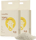 FUKUMARU Tofu Cat Litter, 12lb Clumping Litter for Cats, Mixed Corn Pellets, Dust-Free and Easy Clumping, Odour Control, Flushable, Low Residue