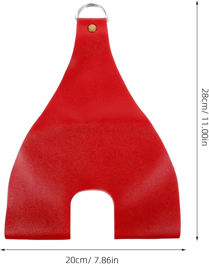 Chicken Carrier PU Chicken Holder Bag Purse Waterproof Poultry Sling with Handle Pet Weighing Bag Pouch Rooster Catching Hand for Ducks Rabbits Travel Transport Accessories Farm Supplies (Red)