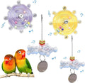 Bird Toys for Parakeets, Colorful Parakeet Toys Wheel, Interactive Spinner Rattle Parrot Toy, Cockatiel Toy for Bird Cage, Chewing Exercise for Conure, Budgies Enrichment Toy (4pcs, Rondom Color)