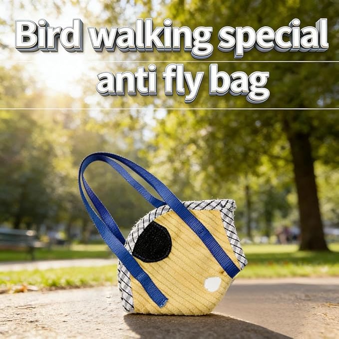 Portable Bird Traval Carrier Bag, Ultra-Soft Bird Diaper Flight Suit for Small Medium Parrots, Escape Resistant Outdoor Harness Vest, for Daily Outdoor & Nail Trimming, Ideal Gift for Birds Lovers