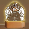 Custom Pet Memorial Night Light Gift Personalized Dog Cat Acrylic Plaque Photo Frame Sympathy Gift Condolence Gifts with Picture Name Date(Cat Paw Wing)