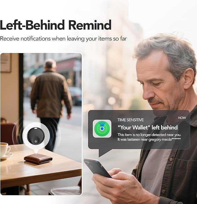 Air Tracker Tags-4 Pack: Bluetooth Tracker Tag, Item Finder Works with Apple Find My App, Trakcer Tag Locator for Your Keys, Wallet, Luggage, Backpack, and More.(iOS only) 4colors