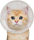 Supet Soft Cat Cone Collar to Stop Licking, Breathable Mesh Cone with Waterproof Liner Recovery Collar, for Kitten, Comfortable Elizabethan Alternative for Spay Neuter Grooming (M)