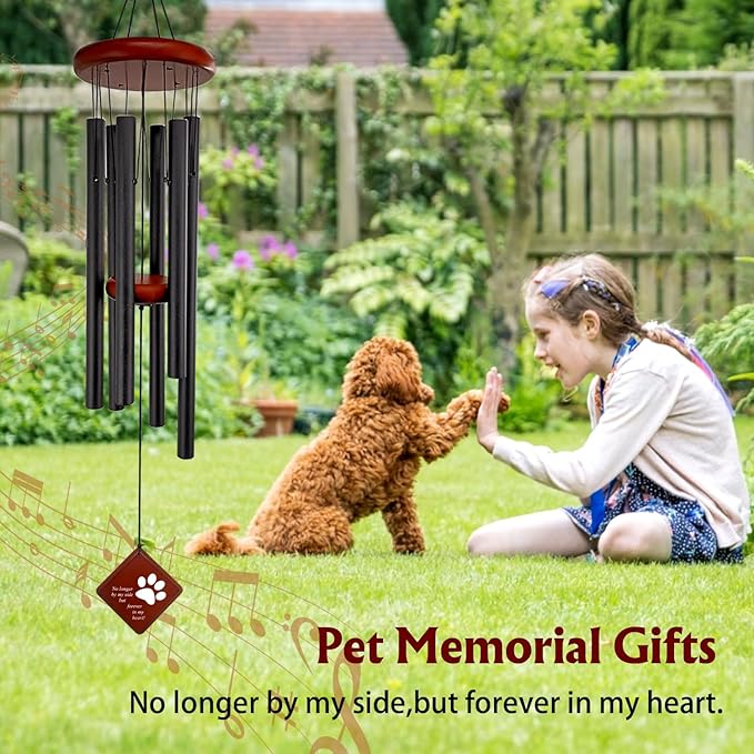 Pet Memorial Gifts for Loss of Dog, 26" Dogs Memorial Wind Chimes for Outside,Pets Sympathy Gift, Remembrance Gift in Memory of Dog Cat for Outside Garden, Patio and Home