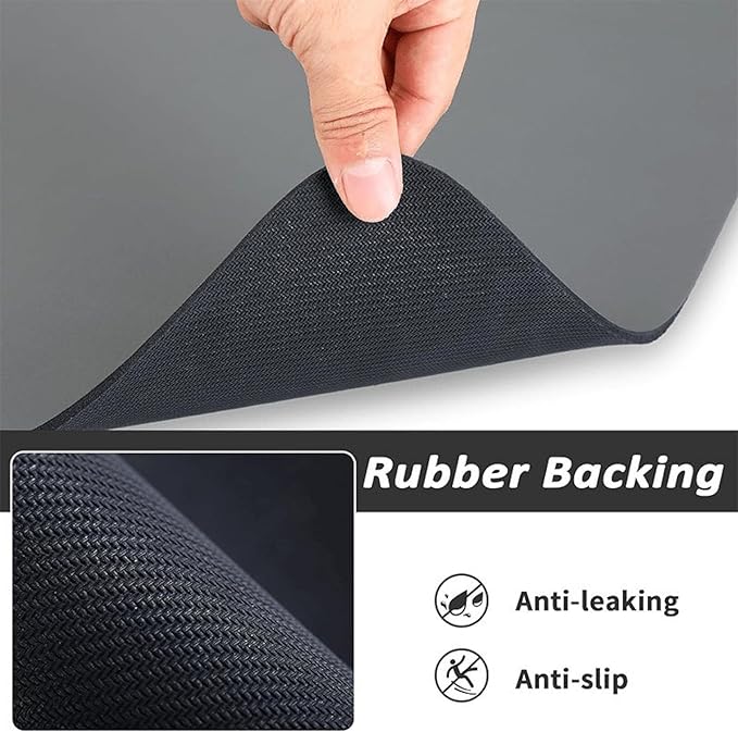 Cat Food Mat 20 * 16 inch, Absorbent Dog Mat for Food and Water Bowl, Quick Dry, Non Slip Pet Water Dispenser Mat, Easy to Clean Pet Placemats (Brown)