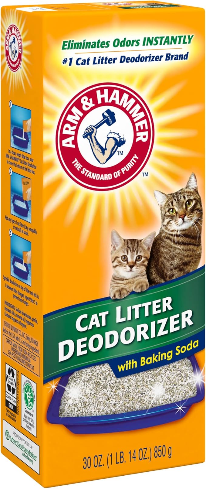 Arm & Hammer Cat Litter Deodorizer, with baking soda, 30 Oz