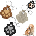 Pet Memorial Gifts for Dogs Cats, Leather Paw Print Pet Fur Keepsake Keychain, Cute Charm for Pet Lovers