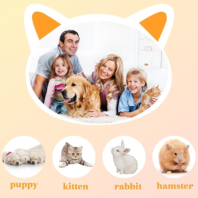 3 Pack Kitten Silicone Bottle Feeding Kit,Nipple & Feeding Kit for Kittens, Reusable Newborn Kitten Supplies, Suitable for Feeding Kitten, Puppy, Rabbit,Hamster (Yellow, Small)