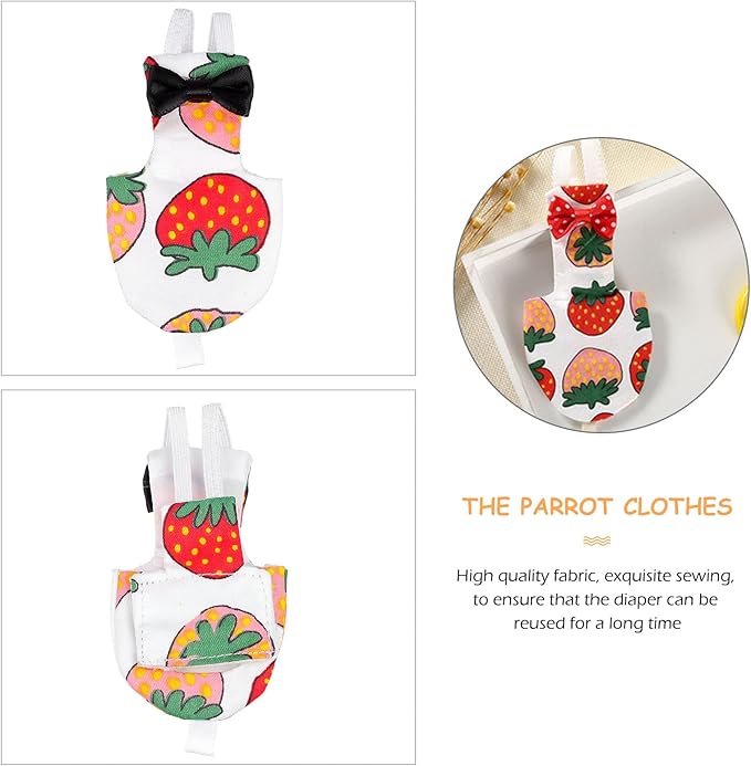 DOITOOL Pet Parrot Clothes Reusable Bird Diaper Flight Suit with Washable Inner Liner XL for Small to Medium Parrots Suitable for Outdoor Use Random Color