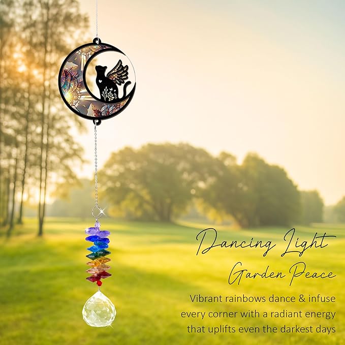 2 Layered Ornament Suncatcher - Mother's Day Father's Day Christmas Birthday Gifts for Cat Lover - Cats Memorial Keepsake - Pet Sympathy Ornaments - Memorial Gift - Ornament for Loss of Cats