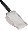 SunGrow Reptile Sand Scoop, Stainless Steel Sifter for Lizard, Gecko & Snake Habitat, Substrate Scoop, Non-Slip Handle, Fine Mesh Scooper for Clumping Sand – Not Suitable for Pellet or Crystal Litter