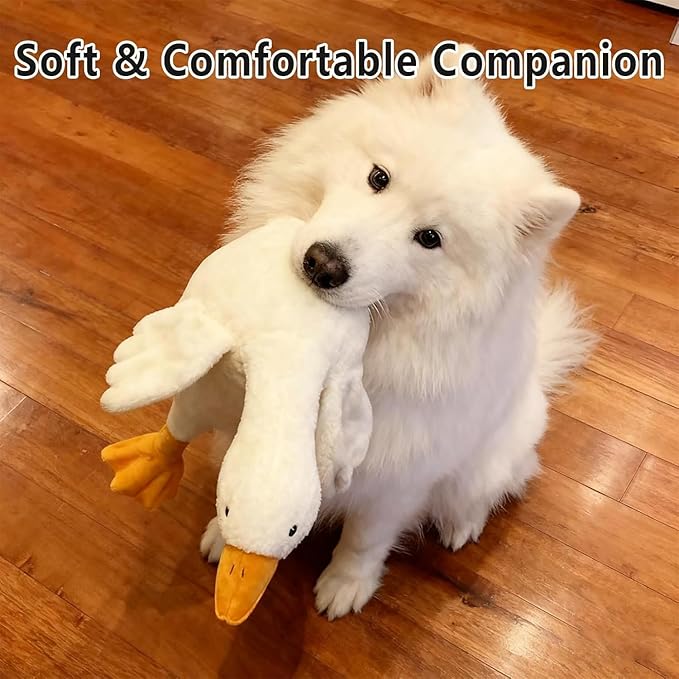 White Duck Dog Toys,2026 New White Duck Dog Toys,Realistic Goose Design Dolls Suitable for Dogs Chew and Play Best Pet Supplies(19.68inch)
