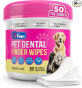 Pet Dental Finger Wipes - Natural Ingredients, Easy to Use Dog Teeth Cleaning Wipes for Effective Dog Teeth Cleaning - Ideal Dog Dental Wipes for Optimal Oral Hygiene
