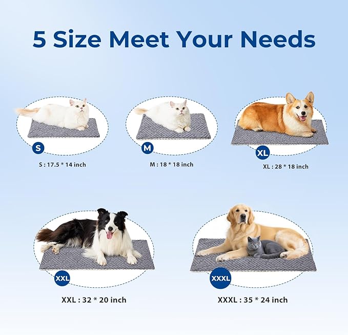 Large Dog Heating Pad 35x24 Inch - 11 Adjustable Temperature and 25 Timer Options, Heated Dog Bed Indoor Waterproof with Chew-Resistant Cord for Large Dogs