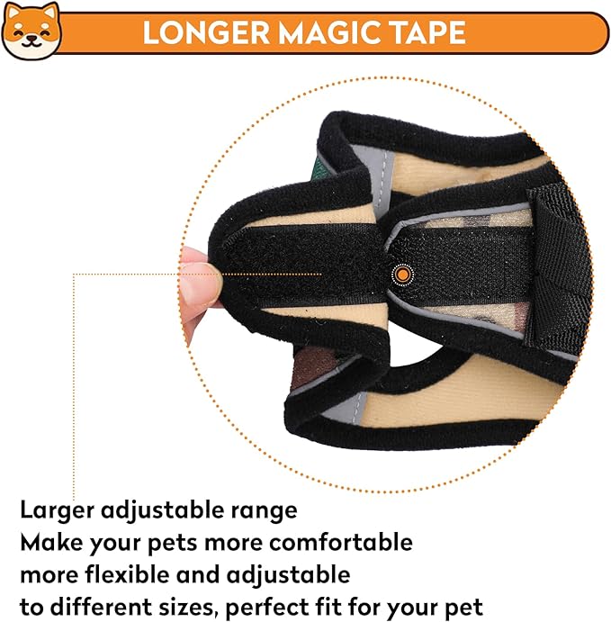 Dog Harness with Leash Set, No-Pull Step-in Reflective Pet Harness with 1 Leash Clips, Adjustable Soft Padded Easy Walk Dog Vest for Small Medium Large Dogs, Cats(Camouflage, XSmall)