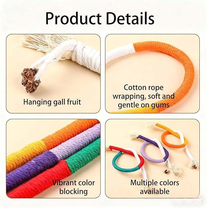 Catnip Chew Rope Toy – Natural, Safe Tooth Cleaner for Indoor Cats, 2026 New Cat Chew Rope, Catnip-Infused Organic Cotton Cat Chew Toys, Interactive Kitten Nip Toys & All Breeds (3PCS)