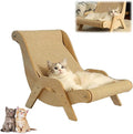 Cat Recliner Scraper Board, 2026 New 2 in 1 Cats Scratcher Bed Scratch Resistant & Low Lint, Wooden Cats Sofa Bed with Replaceable Cat Scratching Suitable for Cats (B)
