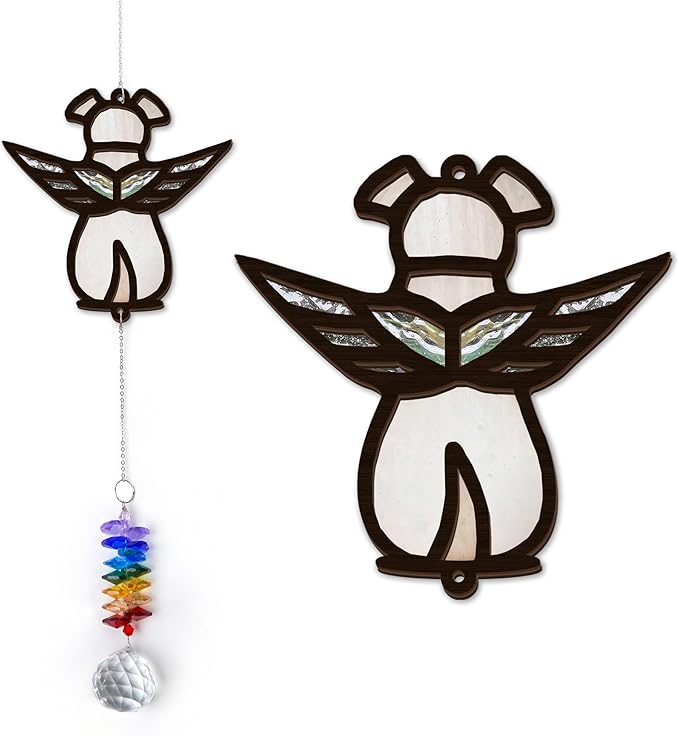 Pet Memorial Suncatcher - Pet Loss Gift - Memorial Sympathy Gift - Rainbow Bridge Gift - Remembrance Ornament - Pet Remembrance Keepsake - Mother's Day for Dog Mom Dog Dad