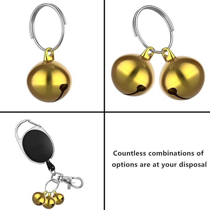 24 Sets of Cat Bells for Cat and Dog Collar Pendant Pet Bell Pet Pendant Accessories (Mixed Color)