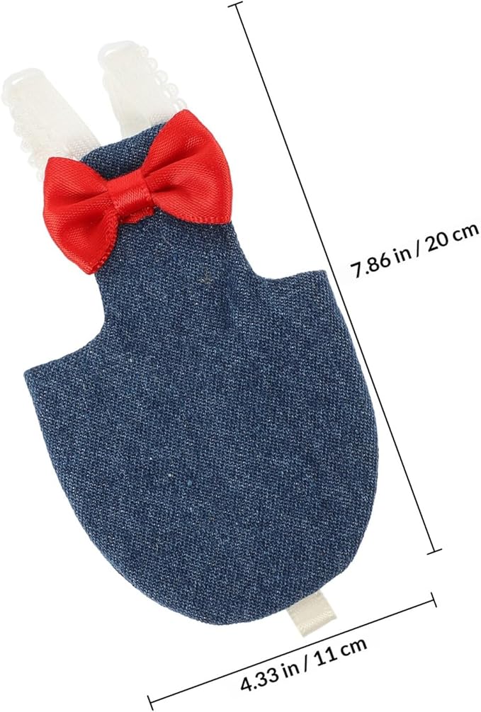 KOMBIUDA Bird Diaper Parrot Flight Suit Reusable Denim XL Size Protective Liner Clothes for African Grey and Cockatiel Outdoor Use