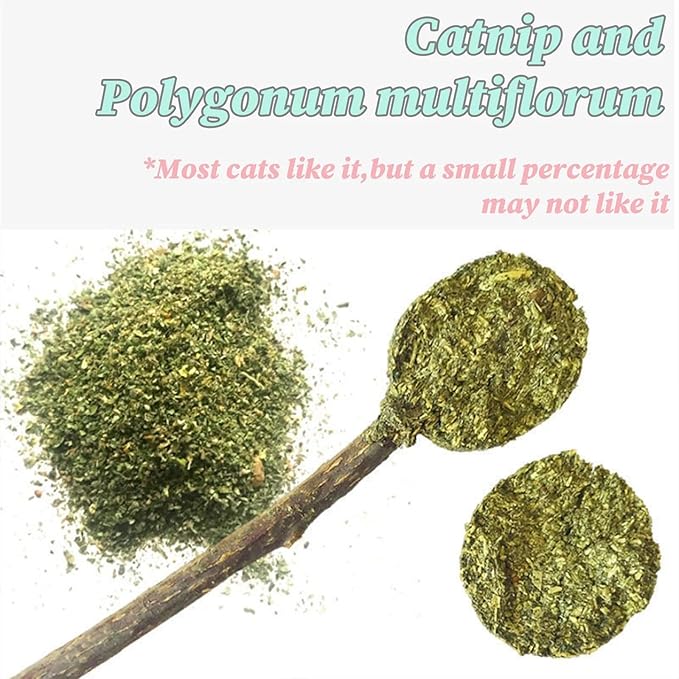 UBIETY Catnip & Silvervine Lollipops,Catnip Balls Silvervine Sticks for Cats,Cat Nip Ball Toy for Indoor Cats,Interactive Cat Toy(6Pcs)