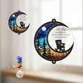 Memorial Suncatcher - Moon Chair Ornament - Sympathy Gift for Loss of Loved One - Bereavement Gifts - Condolence Gift - Memorial Rainbow Maker - Remembrance Ornament - Funeral Keepsake