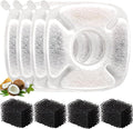 BRENSTEN 8 Pcs Replacement Filters & Sponges for Veken 95oz/2.8L Pet Fountain, Cat Water Fountain Filters (4 Carbon + 4 Sponge)