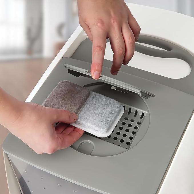 12 Pack airsift Litter Box Filters for Catit Airsift Jumbo/Regular/Smartsift Litter Box, Dual Action Filter to Keep Catit Litter Box Fresh Smell，Cat Litter Box Filters Pads Replacement