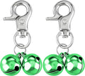 EXPAWLORER Pet Bells for Dog Cat Collar Charm - 2 Pack Cat Collar Accessories Bells Loud, Pet Jingle Ornament Training Pendant Neck Decoration, Tracker for Saving Birds, Green
