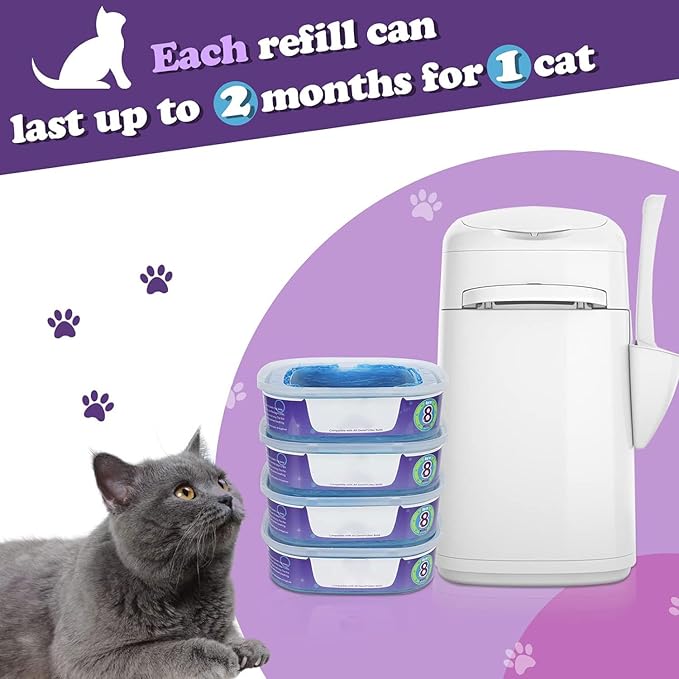 Double Pack Cat Litter Refills by AMAZINK Compatible with Litter Genie Pails