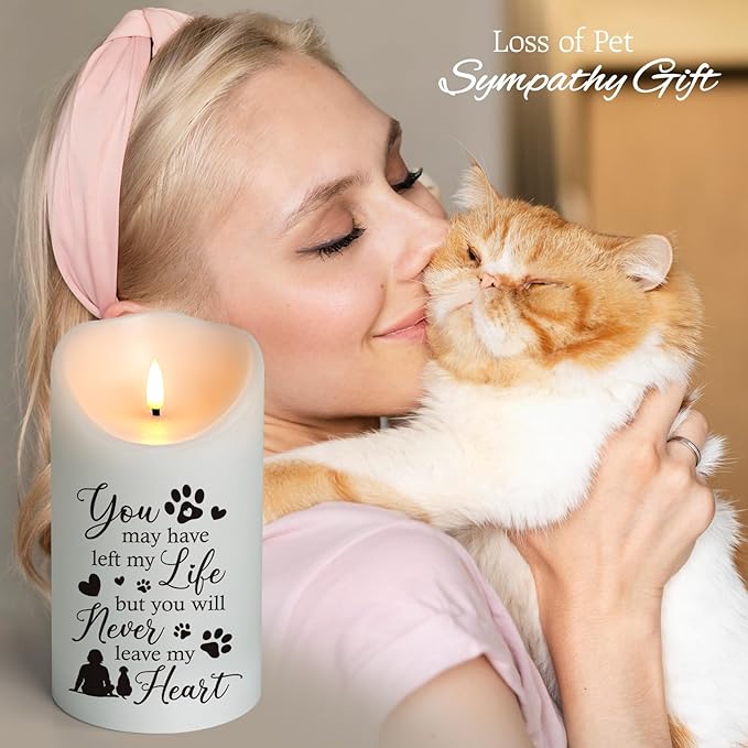 Pet Memorial Gifts for Dogs Cats Loss of Dog Sympathy Gift, Sympathy Candle for Doggie, Condolence Present for Pet Lovers, Friends to Remember Doggie, Marking Bereavement And Grief(4" x 7")