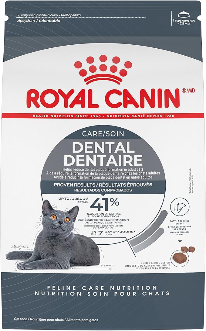 Royal Canin Feline Care Nutrition Dental Care Adult Dry Cat Food, 3 lb Bag