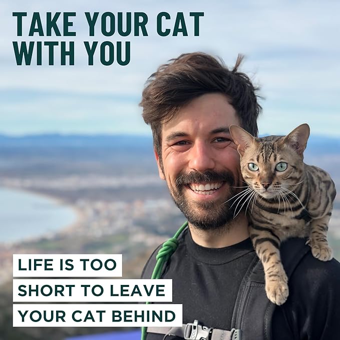 Houdini™ Escape Proof Kitten Harness and Leash Set by OutdoorBengal – Turquoise, Small Cat Harness for Walking