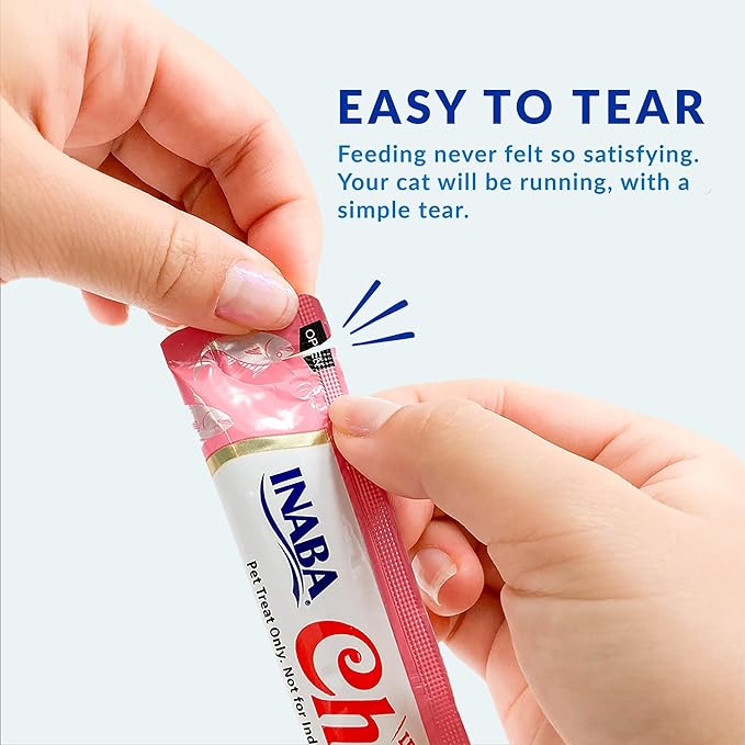 INABA Churu Cat Treats, Grain-Free, Lickable, Squeezable Creamy Purée Cat Treat/Topper with Vitamin E & Taurine, 0.5 Ounces Each Tube, 20 Tubes, Chicken & Beef Variety Box