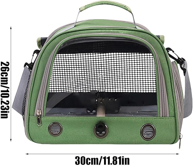 Bird Travel Carrier - Portable Parrot Travel Bag, Bird Carrier Bag, Zippered Multipurpose | Portable Sparrow Case with Shoulder Strap, Parrot Transport Cage for Walking, Sunbathing