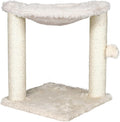 TRIXIE Baza Scratching Post with Hammock | 16" Base, Cream, Small