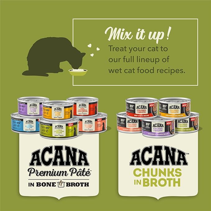ACANA Chunks in Broth Wet Cat Food Lamb & Kidney Recipe 5.5oz Cans (6 Count)