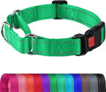 Joytale Martingale Collar for Dogs, Reflective Heavy Duty for Safety, Quick Release Buckle, Adjustable Nylon Collars for Medium Dogs Walking Training, Green,M
