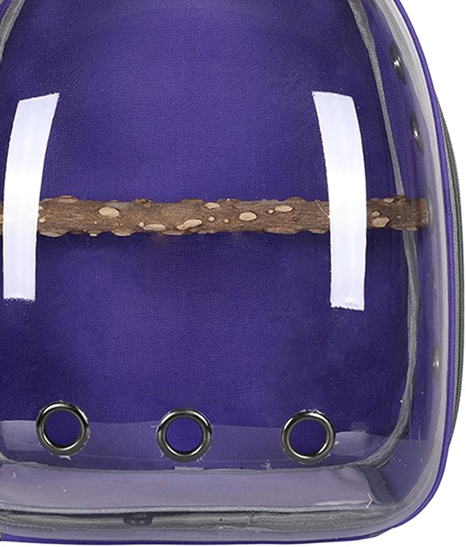 Gralara Bird Backpack Carrier for Parrots with Window for Small and Medium Birds, Purple