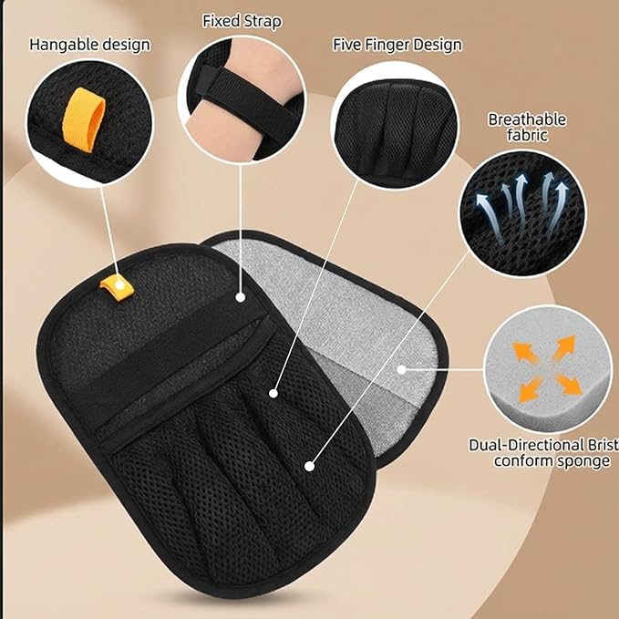 Electrostatic Pet Hair Removal Gloves for Cats & Dogs–Upgraded Reusable Magic Brush Tool for Quick Wiping on Couch, Carpet, Laundry, Car Seat & Pet Beds(2PC-Black