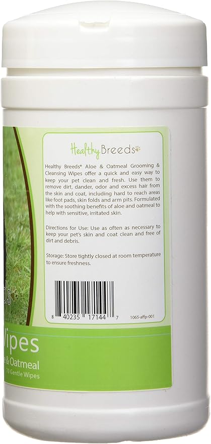 Healthy Breeds Dog Multi-Purpose Grooming & Deodorizing Wipes for Affenpinscher - OVER 200 BREEDS - Cleans Paw Pads Skin Folds Armpits Face Butt - 70 Count - Aloe & Oatmeal for Sensitive Skin